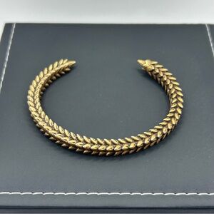J.Crew - Antiqued Brass Leaf Cuff Bracelet